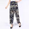 Women Summer High Waist Wide Leg Floral Printed Casual Pants Female Big Size Loose Elastic Waist Simple Thin