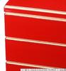 Jubako with Red and Gold x x Made in Japan J-Kitchens 3-Tiered 5-inch (Stacked Box) Rims, 15.1cm 15.1cm 15.7cm,