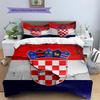 Hrvatski Nogometni Savez Pattern Bedding Quilt Set  Home Decoration  Gift (1 * duvet cover + 2 * pillowcase  without core)