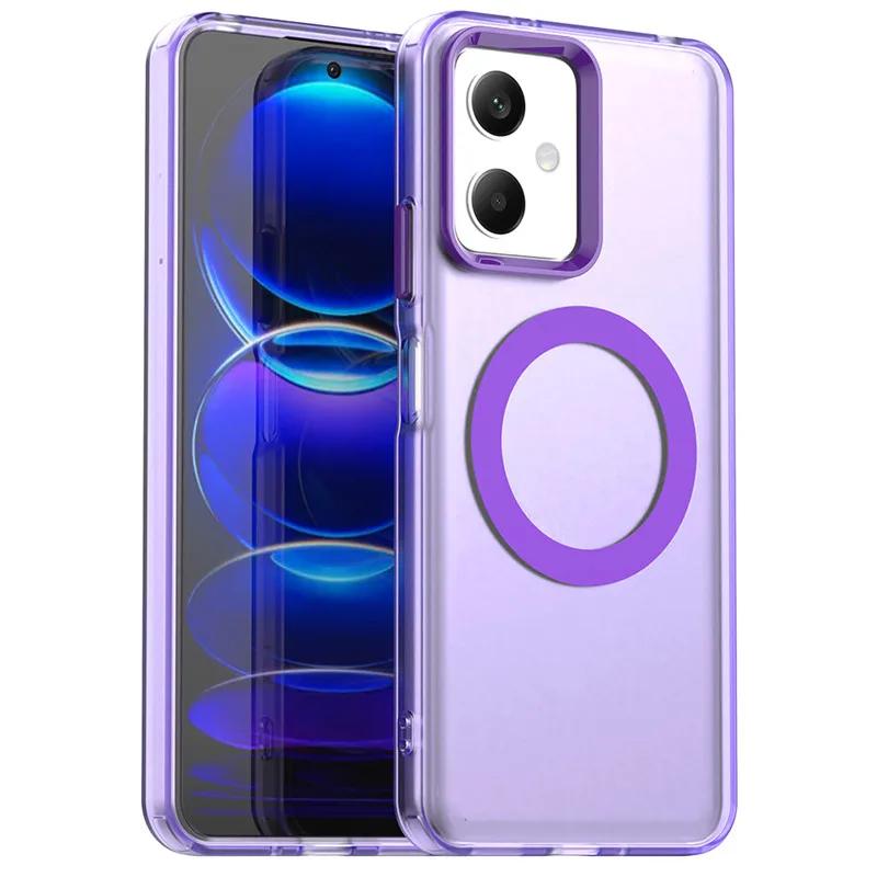 Чехол для Poco X5 5G Чехол для Poco X5 X6 X7 Pro 5G Полупрозрачный матовый магнитный противоударный защитный бампер конфетного цвета