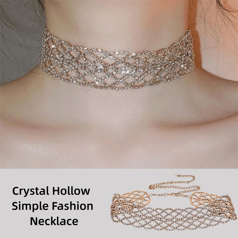 Fashion Retro Temperament Neck Chain Rhinestone Sparkling Collar Chain Bridal