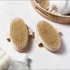 1pc Natural Bristle Brush Soft Wet Dry Skin Body SPA Bath Massager Home Exfoliating Sponge Bath Sponge Bath Brush