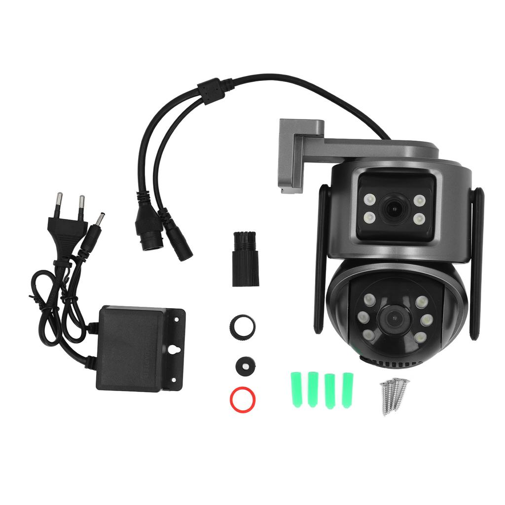 Уличная камера видеонаблюдения 3 МП x 2 ИК ночное видение Двусторонняя связь Камера видеонаблюдения для домашней безопасности США