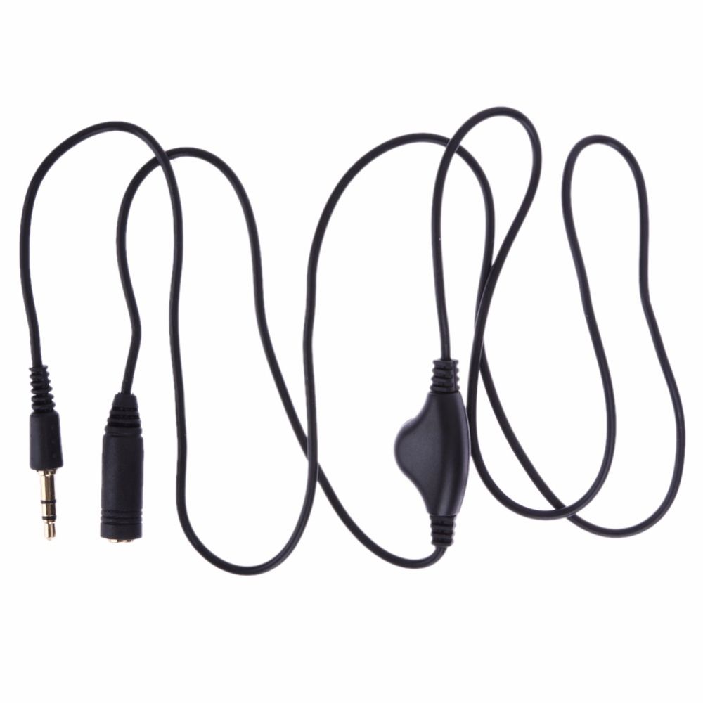 Line Volume Control Cable Stereo Audio Adaptor Headphone Extension Cord Cable Earphone Accessories