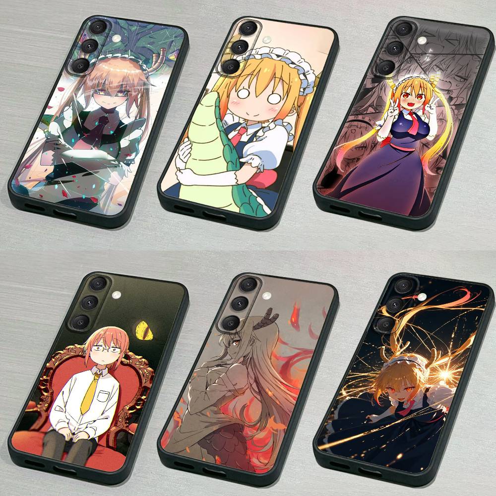 Miss Kobayashi D-Dragon Maid Phone Case For Samsung S 25,24,23,22,30,21,10,9,Ultra,Plus,Lite,FE,4,5G Black Soft Case