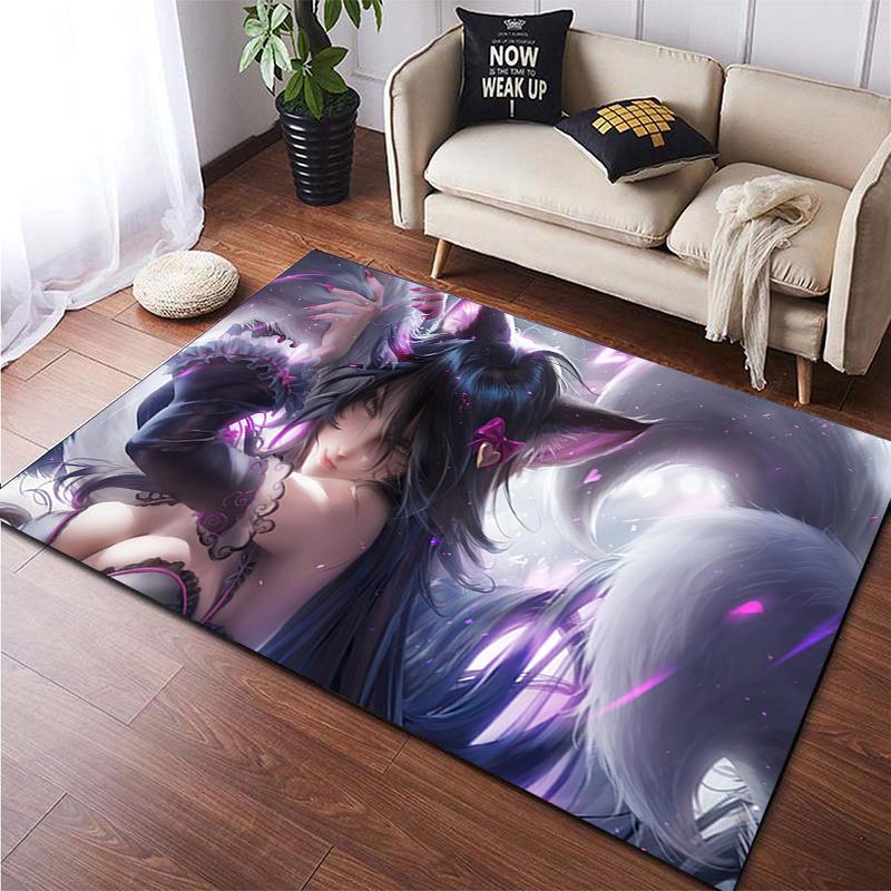 LOL KDA HD Большой ковер с печатной областью, ковер для гостиной, спальни, украшение дивана, нескользящие коврики, дропшиппинг Alfombras