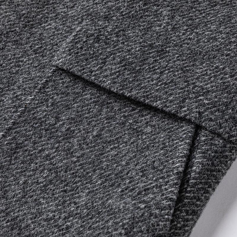 Мужское полупальто FAPAI из смесовой шерсти средней длины