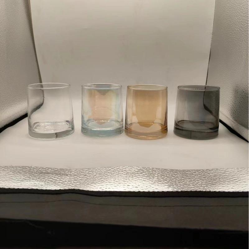 Elegant Iridescent 10 oz Candle Holders Lanterns & Jars for Home Decor LB0410
