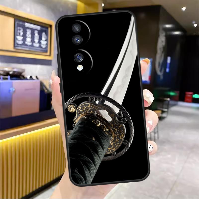 Японская самурайская катана Чехол для Honor For Honor Magic 8 7 6 Pro Для Honor 200 400 50 70 90 Lite X8c X8b X9a X9b X9c X9d Win RT