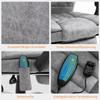 6 Point Vibrating Massage Office Chair with Heat, Breathable Faux Leather Office Chair with High Back, Height Adjustable Grey