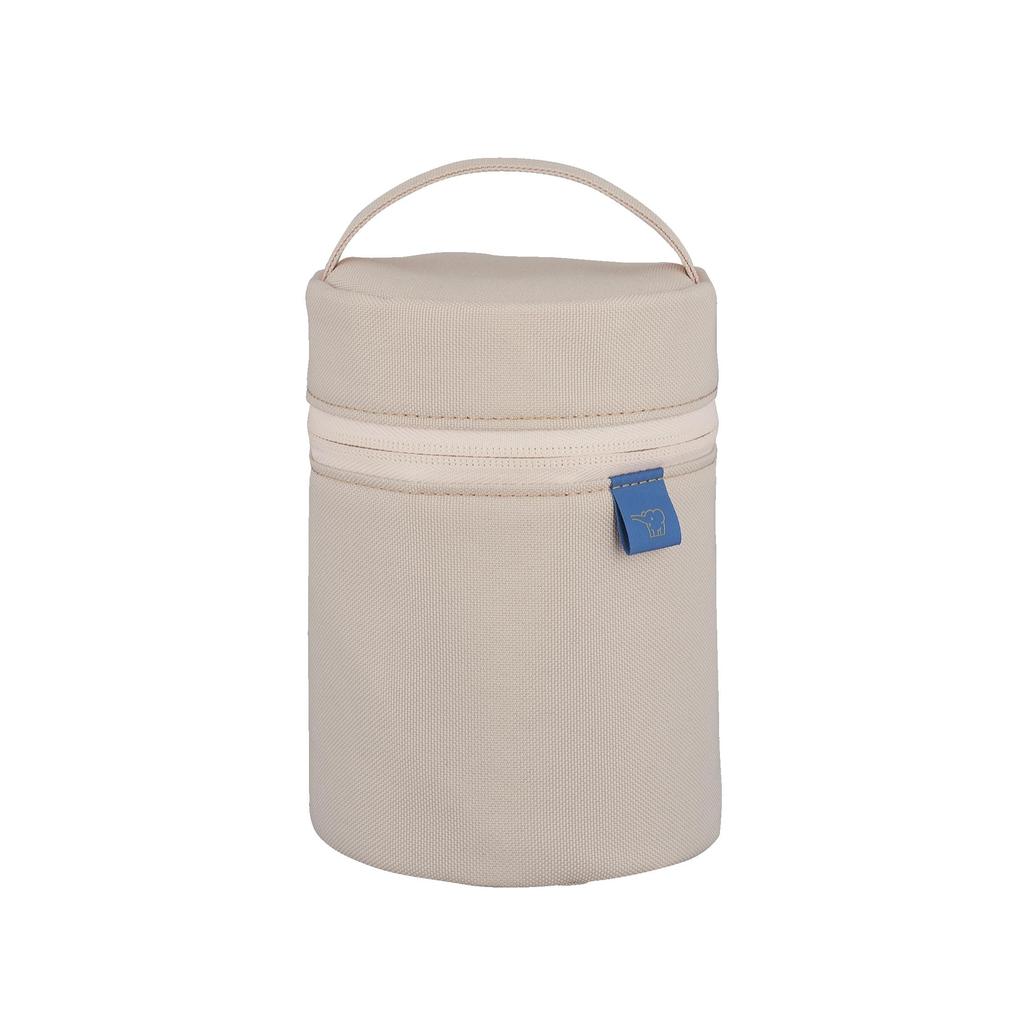 Zojirushi Портативный чехол для суповой банки размера S (250мл-400мл) | Улучшенная изоляция | Карман для столовых приборов | Моющийся | Сумка для ланча Экрю Бежевый SW-PC01-CM