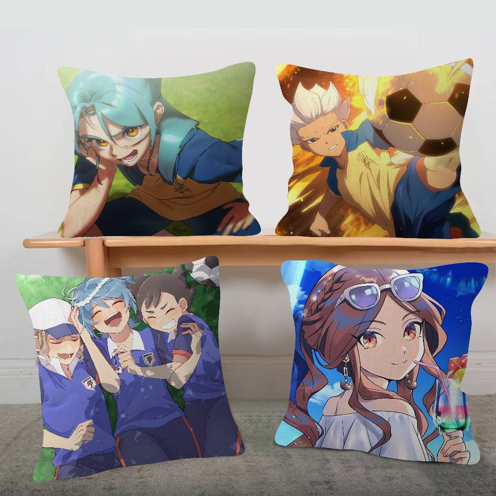 Anime Inazuma Eleven Soft Comfortable Pillow Case Cartoon For Sofa Living Cat Room Home Office Retro Decor Protective Cover
