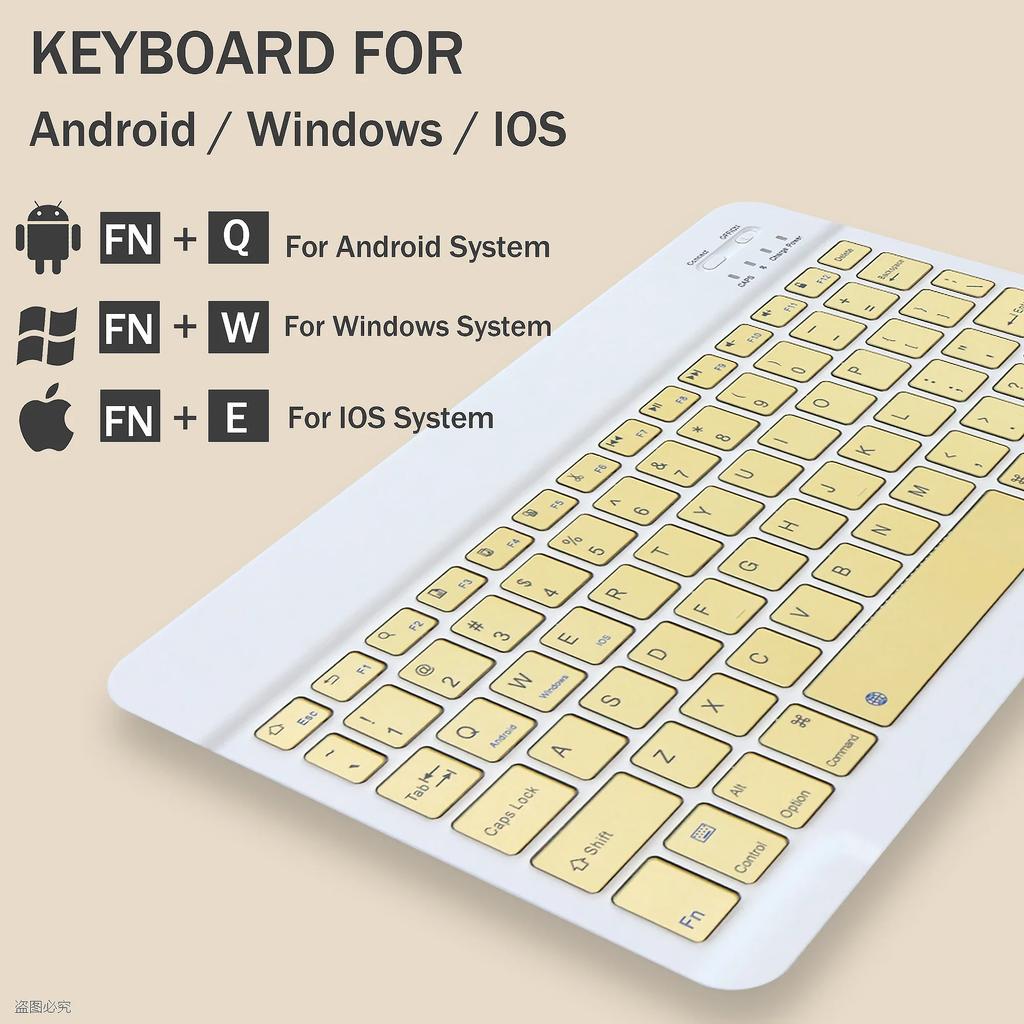 Colorful Candy Bluetooth Keyboard Magnetic Leather Stand Case Covers for IPad 7 8 9 10th Pro 11 Air 4 5th Mini 5 6 10.2 Inch