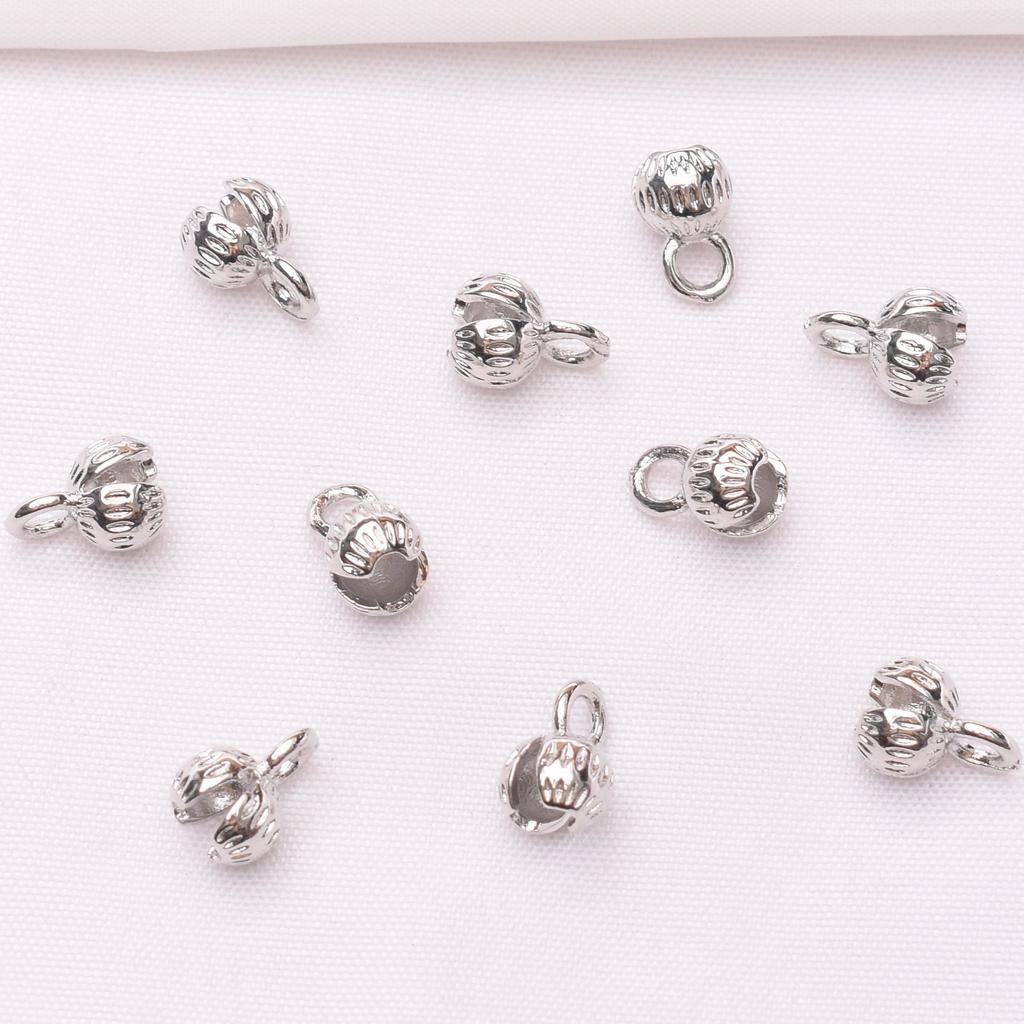 20 шт., сохраняющая цвет пряжка из 18-каратного золота для сумки-бутона, браслет, ожерелье, пуговица, бисерные аксессуары, свободная бусина, конец сумки, соединительная пряжка для кабеля