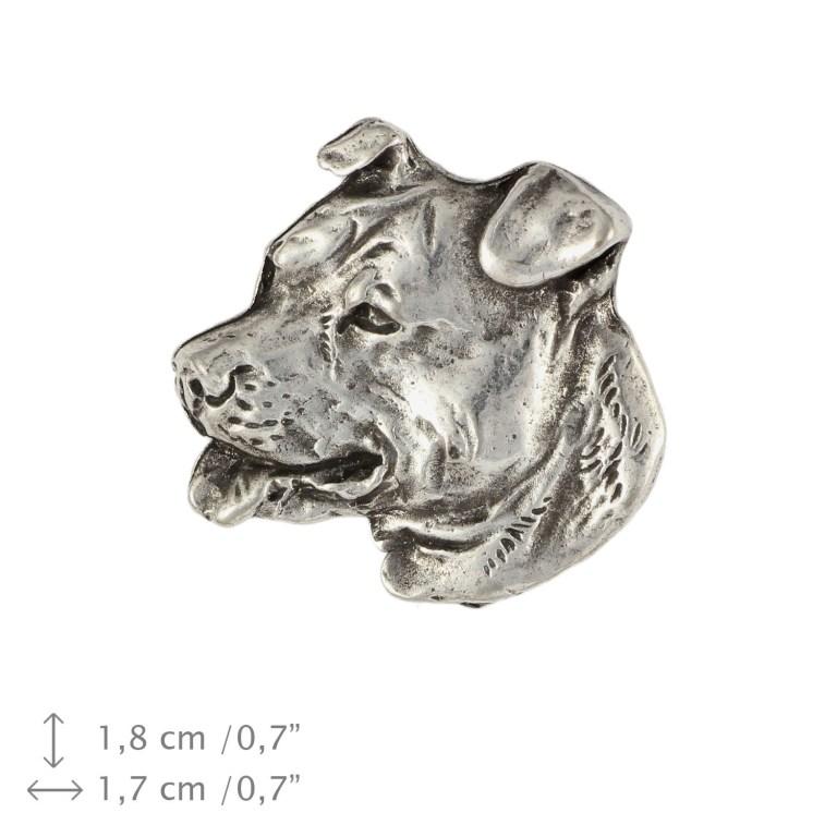 American Staffordshire Terrier, Amstaff - Dog brooch in a gift box, elegant pin, lapel pin for Art-Dog brand jacket