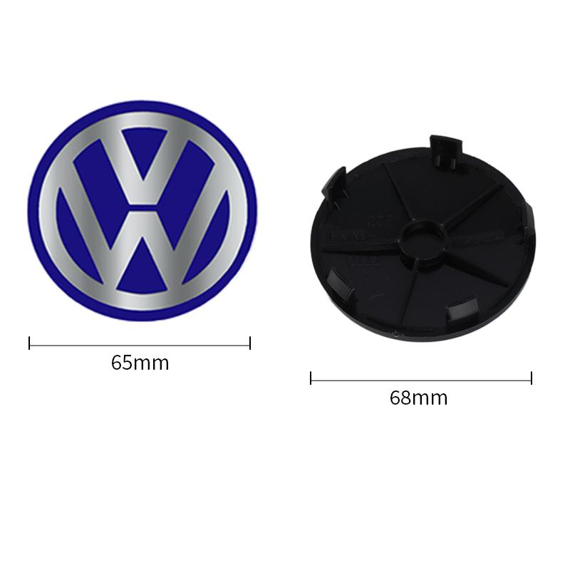 FUVLN1 60/63/68mm Car Wheel Center Hub Cap Logo Tyre Rims Badge Cover For Volkswagen VW Scirocco Golf MK6 Polo Tiguan PASSAT GTI R Line