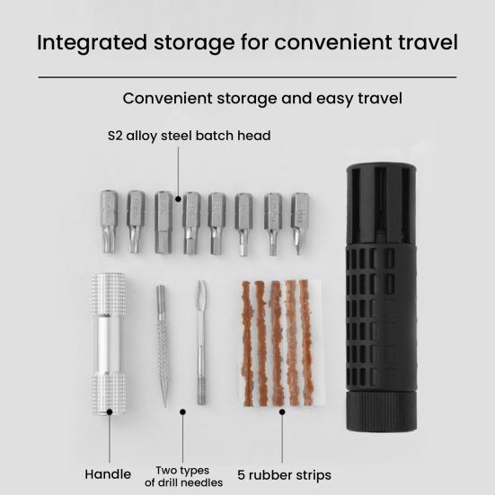 1 комплект для ремонта велосипедных шин с трещоткой, полоски бекона, металлические насадки, портативный набор инструментов для экстренного ремонта проколов для горных и шоссейных велосипедов