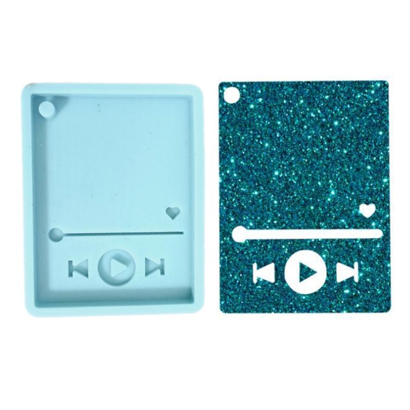 Glossy Resin Player Mold Epoxy Craft Keychain UV Resin Mold Music Player Silicone Mould Crafts Mold