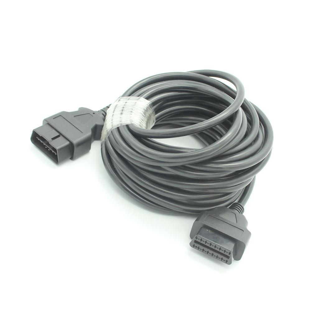 10 метров OBD2 16-контактный разъем «папа-мама» для диагностического инструмента, соединительный кабель obd ii, 16-контактный кабель/автомобильный кабель для кабеля-переходника