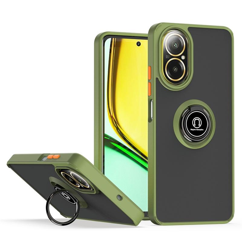 Чехол Armor Funda для Realme C67 4G, магнитное металлическое кольцо, подставка, держатель, чехол для OPPO Realmi C67 C 67 RealmeC67 4G, матовый жесткий чехол