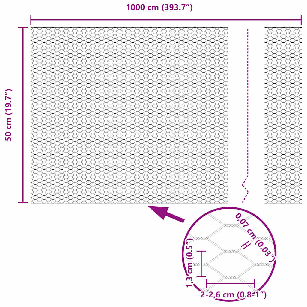 Welded Wire Fence with Concrete Foundation 10 x 0.5 m (W x H)