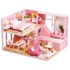DIY Doll House Miniature Handmade Small House Model Toy 3D Assembled Loft Valentine's Day Birthday Gift