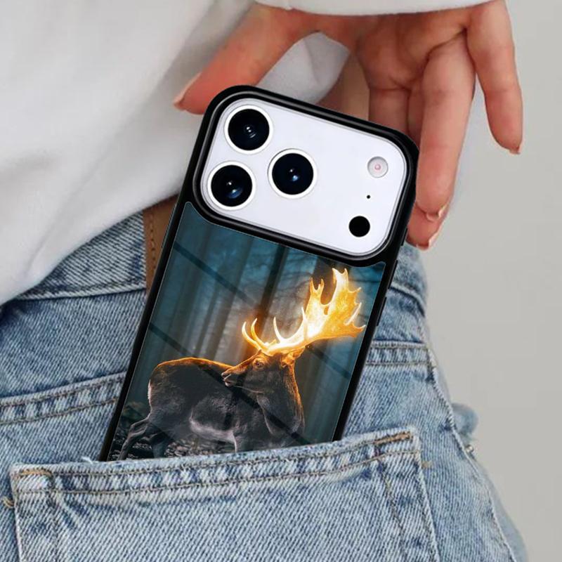 Мягкий чехол для телефона с оленем для iPhone 16e 15 14 13 12 17 Pro Max Plus Air 17pro Чехол
