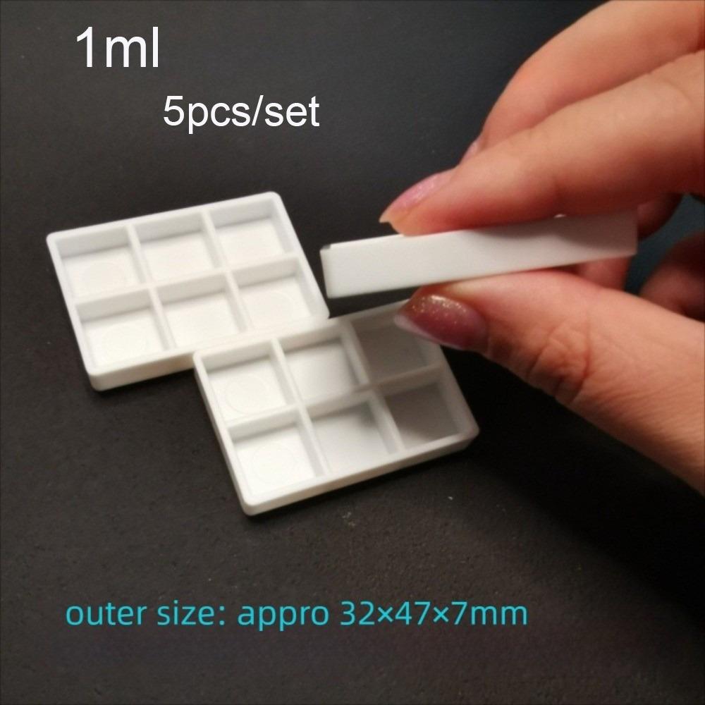 5/20/50pcs White Transparent Empty Half Tiny Pans Watercolor Pans DIY Watercolor Oil Painting