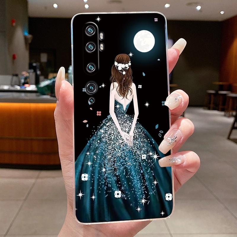 Phone Case For Xiaomi Mi cc9 Pro/Mi Note 10/Mi Note 10 Pro Butterfly Bow Protective Casing Transparent Soft Silicone TPU Cover