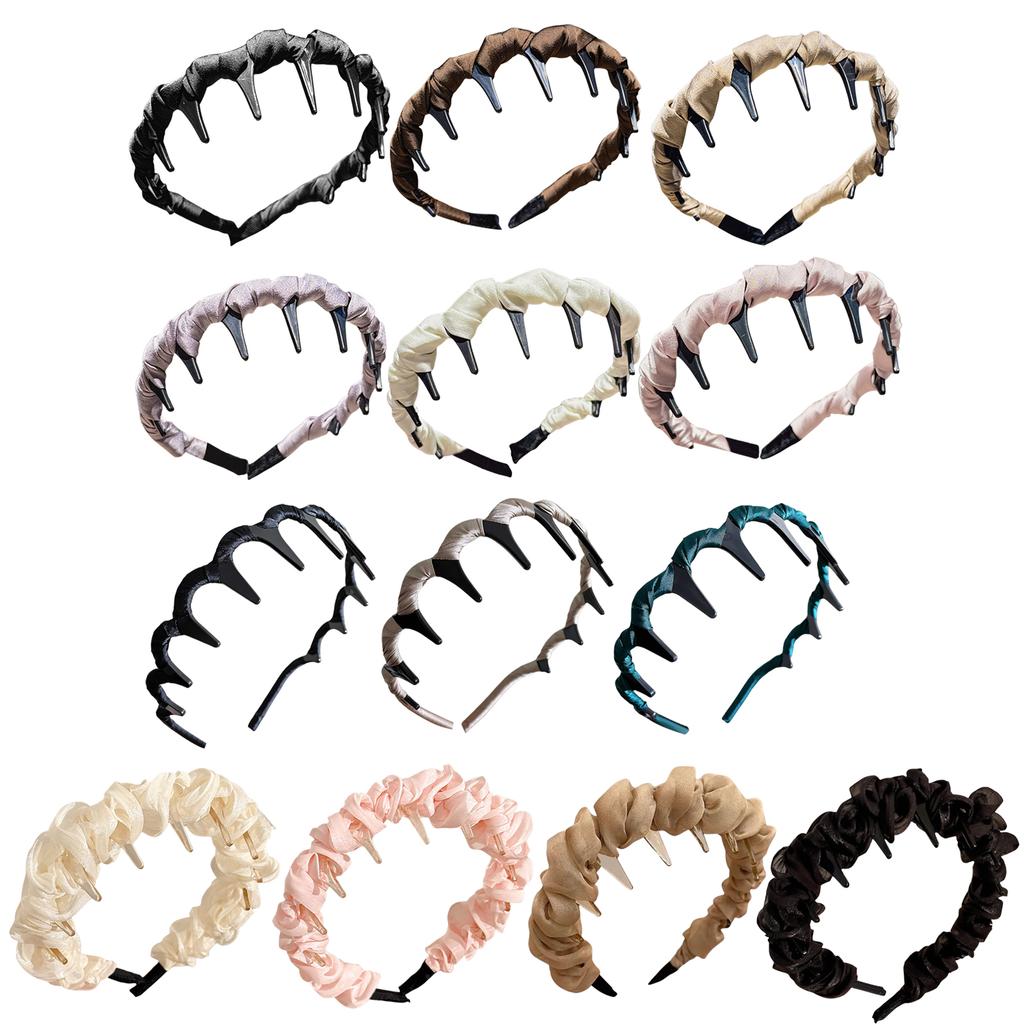 NEW High Cranium Satin Wave Headband U-Shaped Fashion Retro Hairband Non-Slip Women Hair Hoop Hair Band Accessoories Daily Use