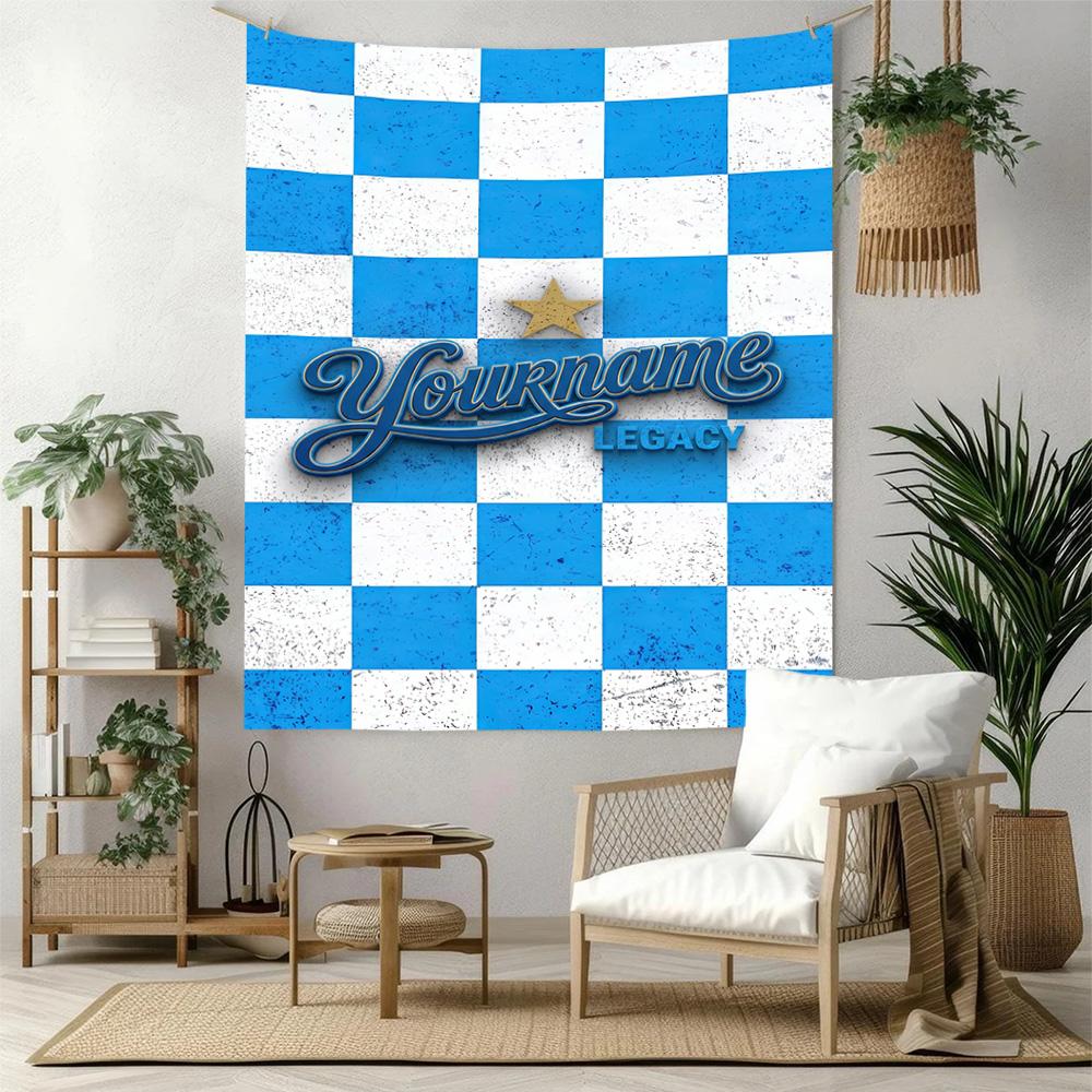 Fc Zenit Saintpetersburg Custom Your Name Wall Decor Tapestry Art For Pet Memorial Birthdaywedding Party Backdrop Family Gift