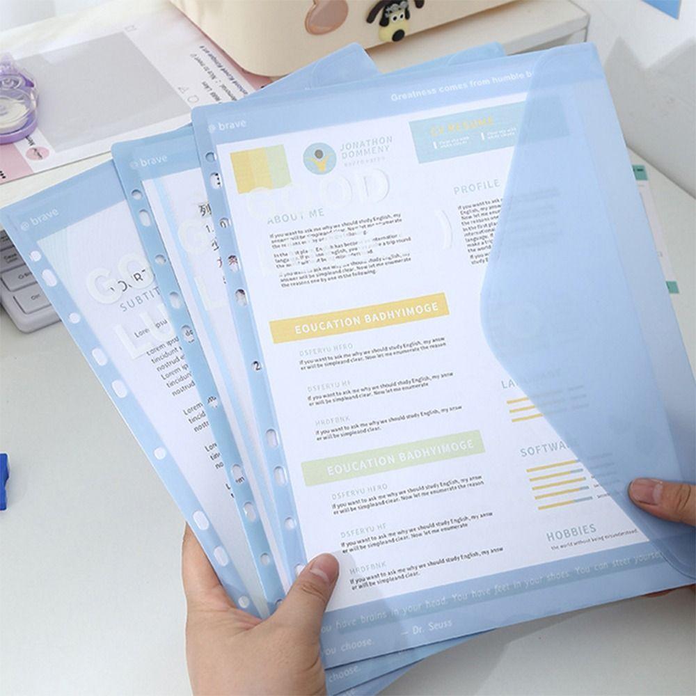 Transparent Data Book 11-Hole Exam Paper Storage Bag New File Bag Students