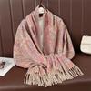 High-End Women'S Scarf Autumn And Winter Shawl Dual-Purpose Core-Spun Yarn Thickened Warm Scarf