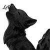 Stable Tabletop Accessory 3D Printing Ornament Howling Moon Wolf Figurine Eco-friendly PLA Figurine Matte Finish Desktop Sculpture for Home