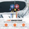 SucceBuy 4-ходовой манометрический коллектор для кондиционеров, набор из 5-футовых шлангов для R134A/R22/R12/R410A, для работы с автомобильными кондиционерами, заправки и эвакуации фреона