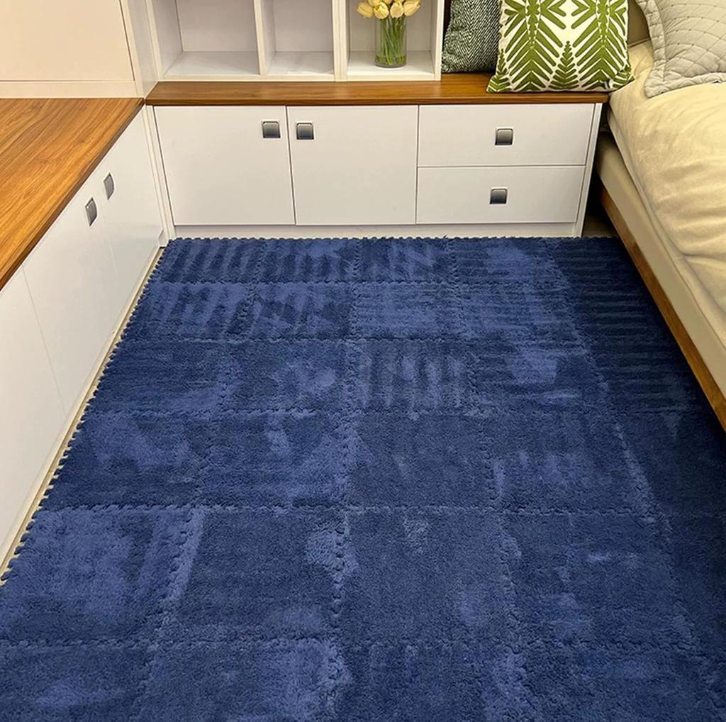 12 шт. Мягкий плюшевый детский игровой коврик-пазл, ковер с переплетением, напольное покрытие для упражнений, коврик для ребенка, теплый игровой коврик для детской комнаты, 30*30*1 см