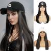 Synthetic Baseball Cap With Hair Extensions Adjustable Hat With Hair Comfortable And Stylish Hat With Hair Attached For Women