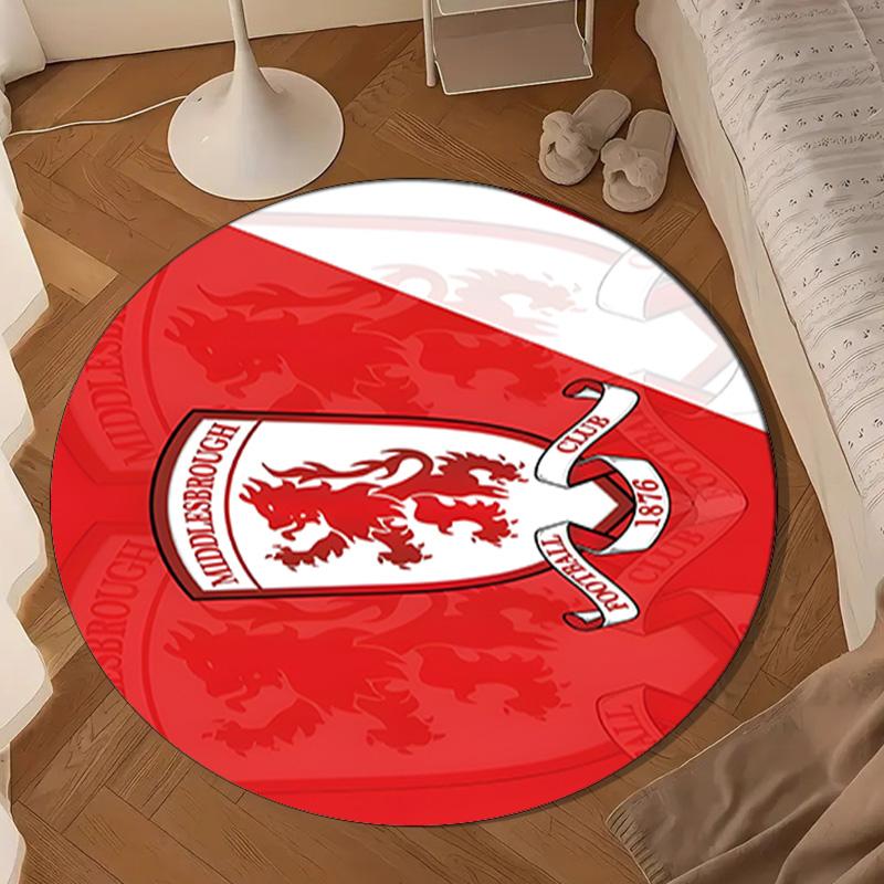 1PC rug Football Club Emblem Round mat Home Decor, Chair rug For livingroom,Bedroom, doormat home decor Birthday Gift Christmas Gifts