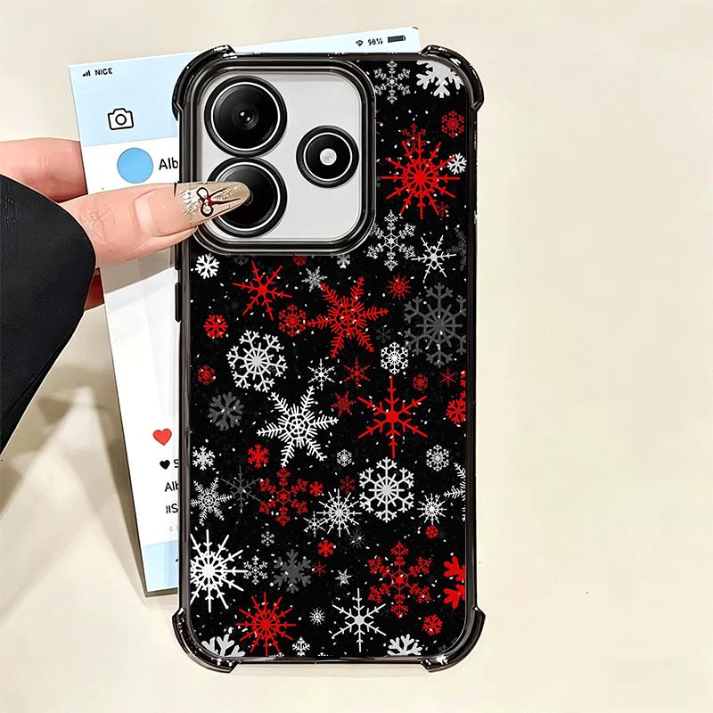 Снежинка Зима Холод Мягкий Чехол Для Телефона Для Xiaomi Poco X7 X8 Pro Max X6 X5 X3 F8 Ultra F7 M8 M7 M5S Redmi 15C 15A 15 14C 13C