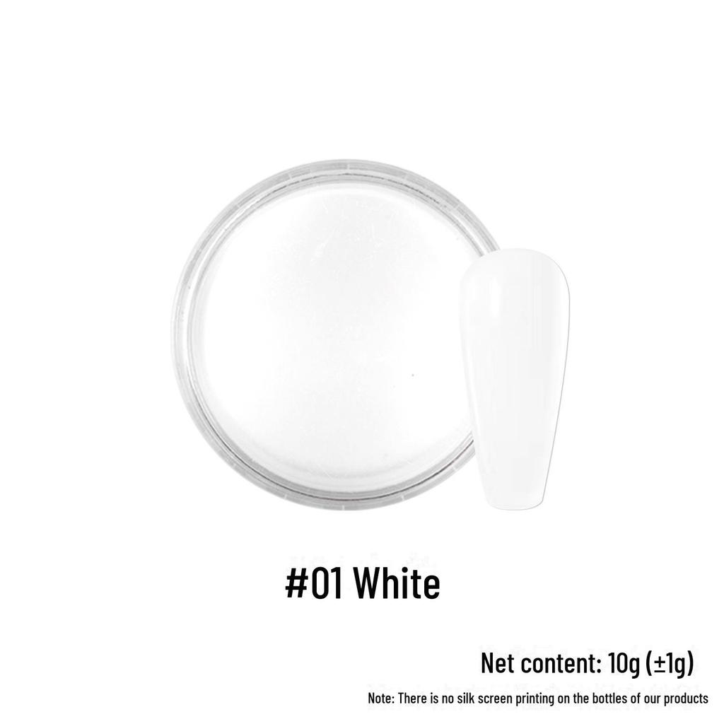 Кристаллическая пудра для ногтей: Многоцветный французский чистый цвет и карвинг-наращивание 4-в-1 DIY-порошок