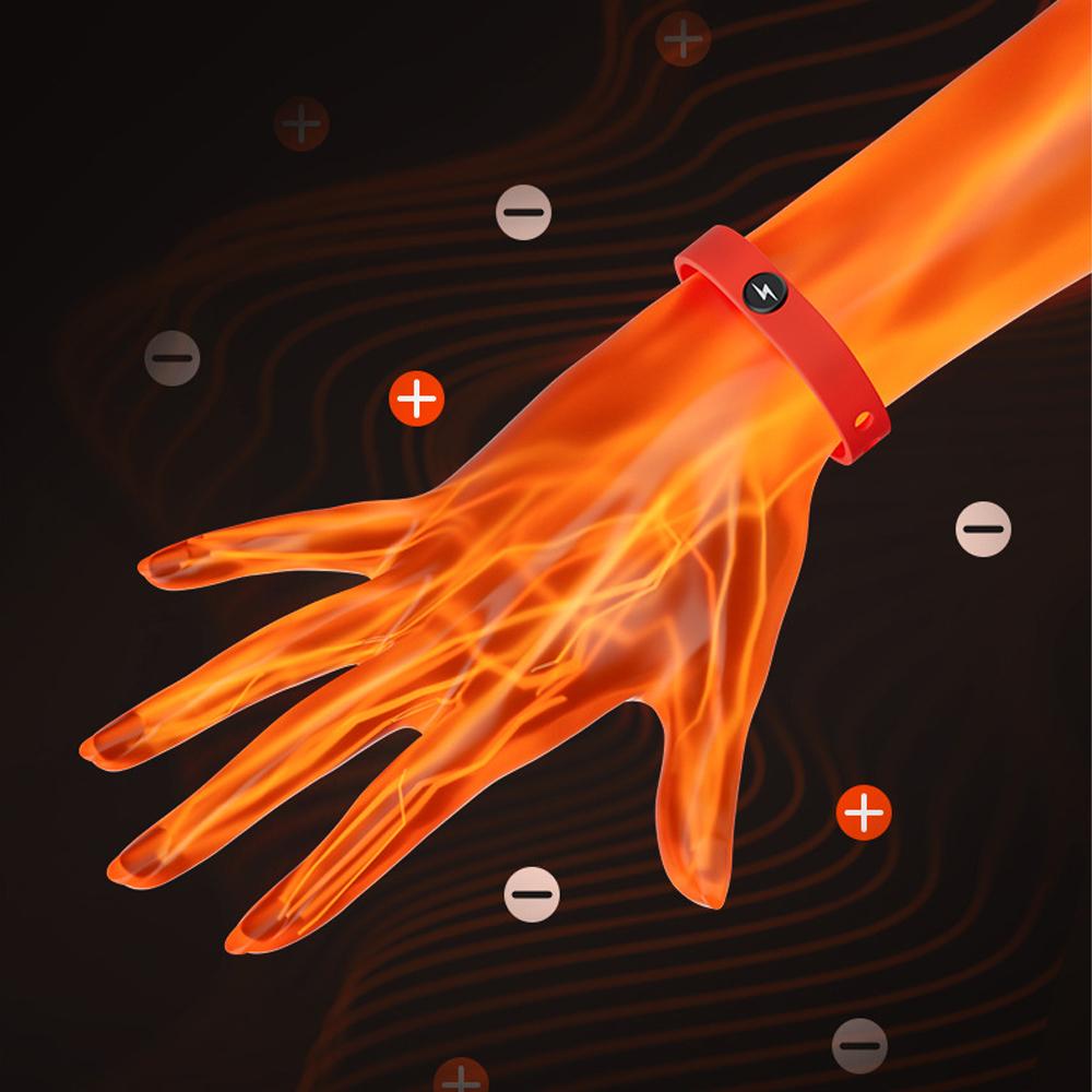 Анионный браслет Ремешок на запястье Напульсники Мода Водонепроницаемый Регулируемый Беспроводной Антистатический Силиконовый браслет