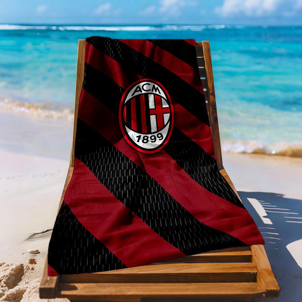 Ac Milan Beach Towel Quickdry Soft Microfiber Comfortable Lightweight Suitable For Swimming Gym Camping Yoga Vacation