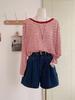 Plus-Size High-Waist Wide-Leg Denim Shorts for Pear-Shaped Women - Summer Slimming Pleated A-Line Hot Pants