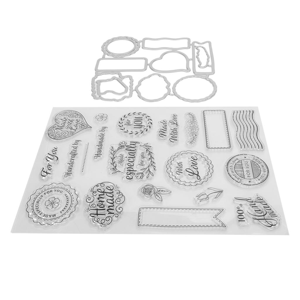 Прозрачный штамп в стиле «Валентинки», прозрачный, безопасный, многоразовый, широко используемый, прозрачный штамп для карточек на английском языке