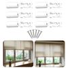 6Pieces Pleated Blind Base Clamping Brackets Tension Shoes with Screws Set for Secure Window Shade Easy Installation