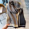 Large Letter Black Color Matching Double-sided Scarf, Thickened Warm Knitted Wool Scarf In Autumn and Winter, Fashionable and Versatile