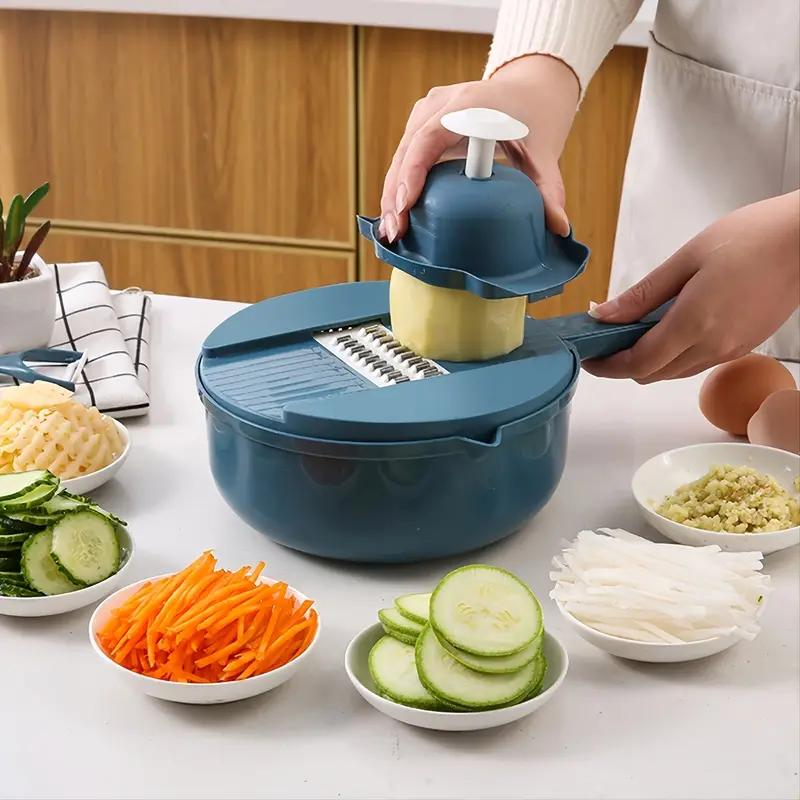 12In1 Multi-Functional Vegetable Chopper Carrots Potatoes Manually Cut Shred Slicer Radish Grater Kitchen Tools Vegetable Cutter ARI