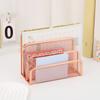 Desktop File Sorter Organizers 3 Compartments Metal Mesh Mail Sorter Space Saving Desk Book Magazine Stand 173x80x135mm