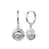 925 Silver Needle Vintage Geometric Pendant Earrings Round/Square/Shell Earrings for Women Fashion Jewelry Pendientes