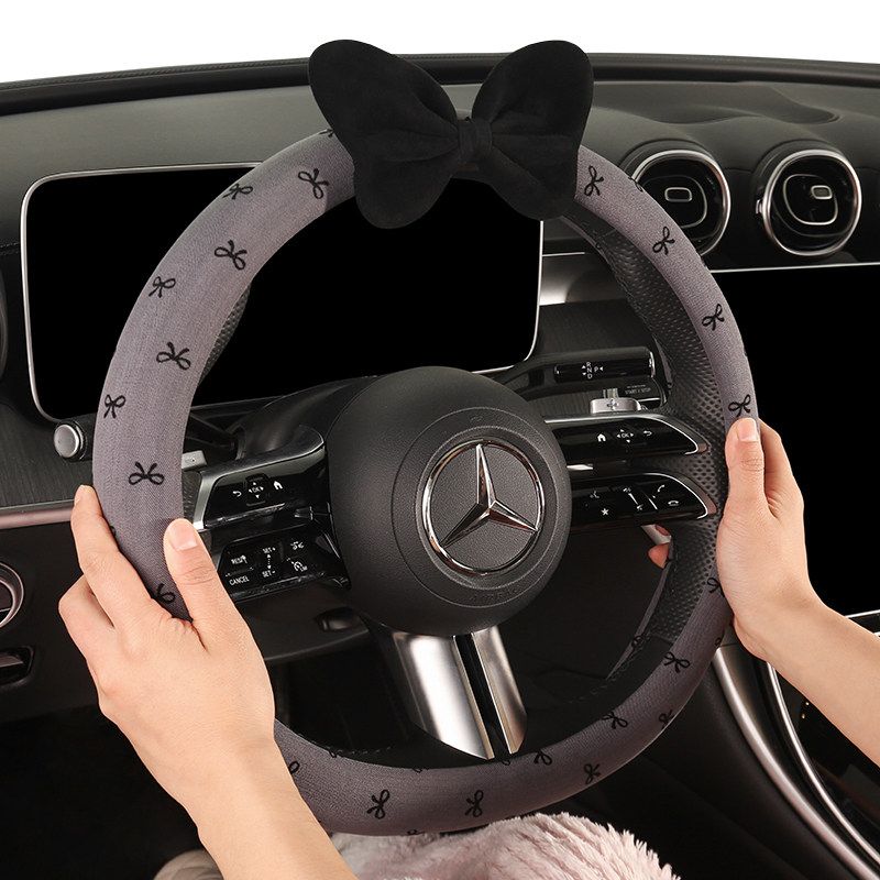 2025 New Four Seasons Bow Car Steering Wheel Cover